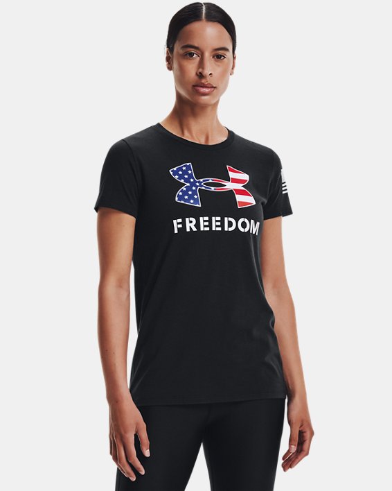 Women's UA Freedom Logo T-Shirt, Black, pdpMainDesktop image number 0